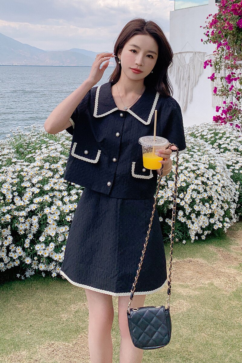 现货主推新款2023小香风两件套160-5342-P125178,女装套装/套裙,浙宝160