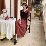 现货主推2024年夏季新款撞色连衣裙160-5337-P115168，女装连衣裙，浙宝160