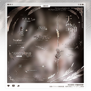 【天堂的羽落】稿风西幻欧式异形水印框套组适配原创头像oc设稿件