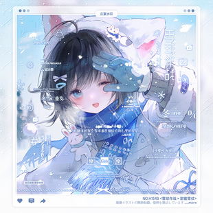 【雪球作战】姐妹情侣水印框套组原创头像oc适配初冷霜哈小银直购