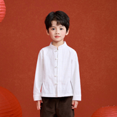 兴业堂「白泽」中式 儿童男童春夏日常唐装 衬衣 纯棉国风万能打底