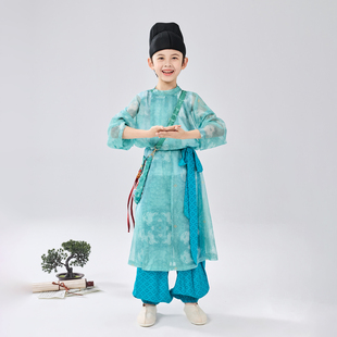 兴业堂 大唐防晒衣【薄纱夏季】儿童汉服 唐制圆领袍男女童演出服