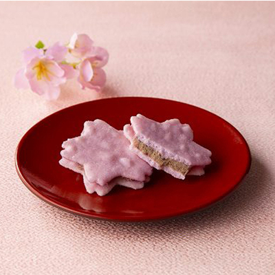 日本春季限定盐樱小豆樱花仙贝
