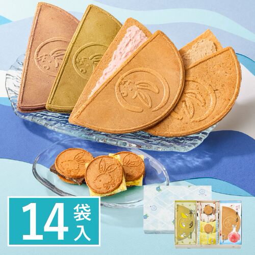 日本镰仓五郎花生/白桃半月烧