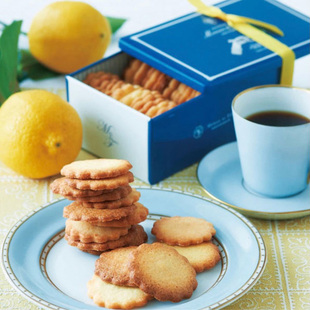 限定 日本 夏季 有盐发酵黄油柠檬曲奇 盒装 法式