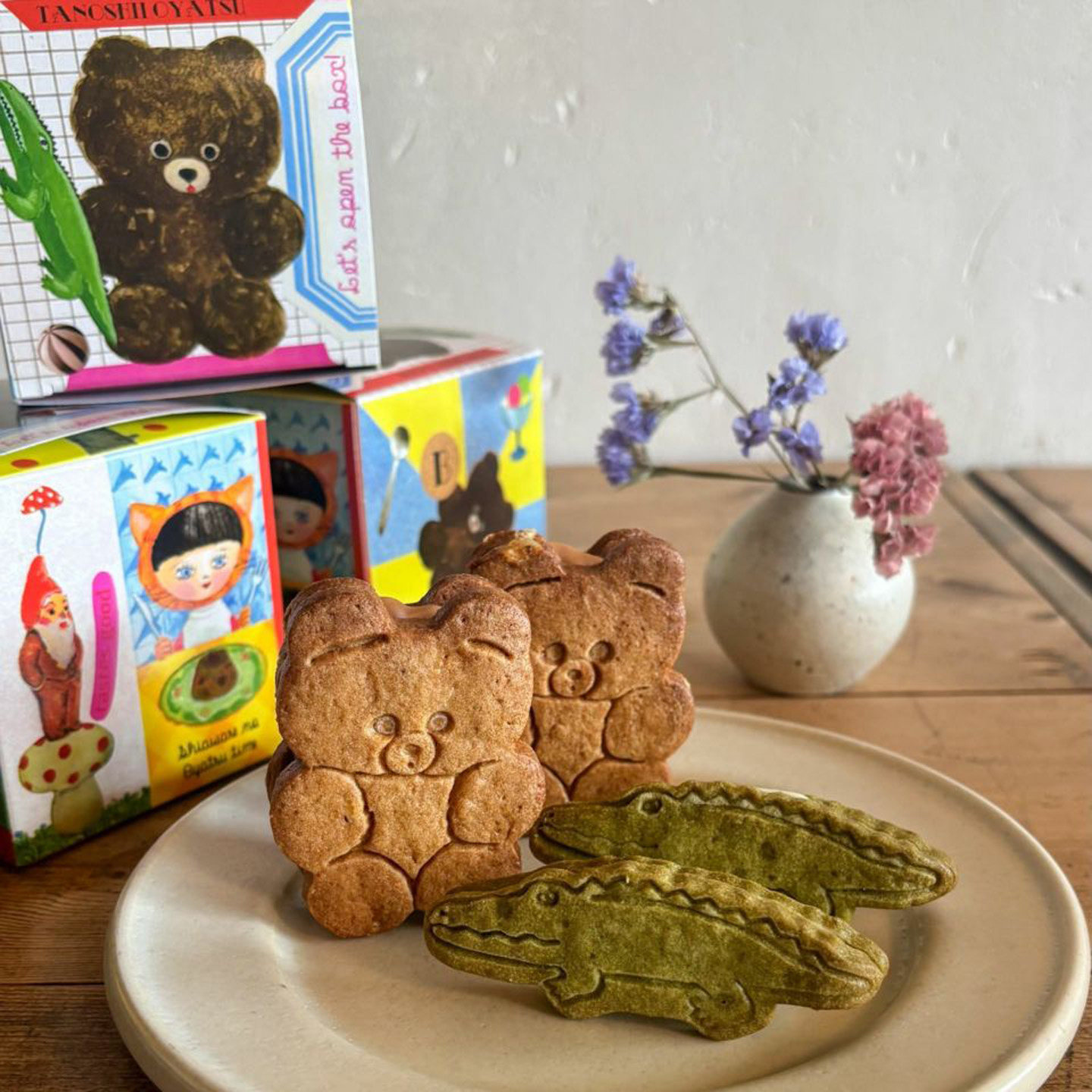 日本 数量限定 焦糖可可棉花糖熊熊X抹茶柚子白巧鳄鱼曲奇 4枚,零食/坚果/特产,糕点礼盒/伴手礼,淘宝优惠券,粉丝福利购,淘宝优惠卷