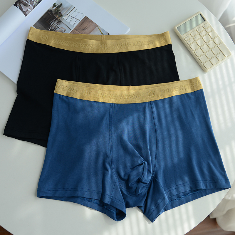 蝶安芬男士内裤金色腰边品牌新款