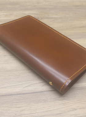 包邮新款SlimA5窄版双层手缝头层牛皮记事本可换芯旅行者活页手账