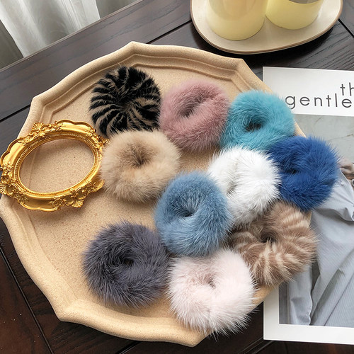 回馈款两件包邮进口发绳水貂毛球