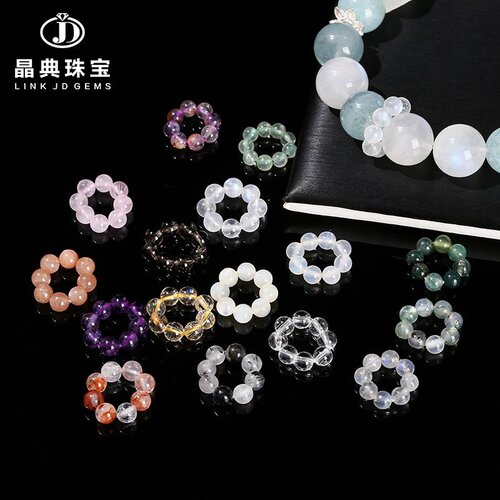 晶典珠宝4mm天然水晶小尺寸圆珠跑环配珠diy饰品手链挂件配饰精品