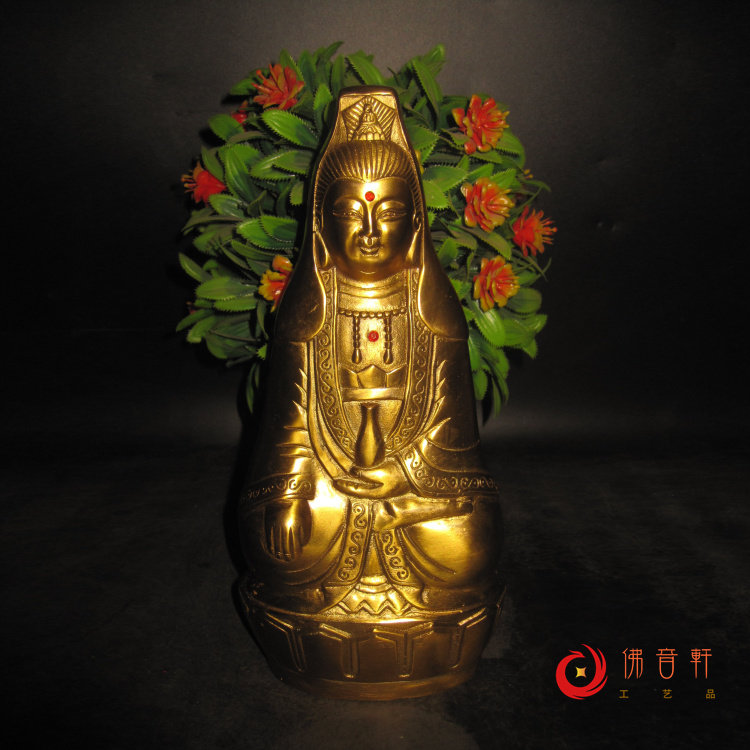 新款圣宗佛圣忠佛圣忠菩萨铜神佛像 古典人物招财装饰摆件 工艺品