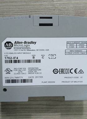 （议价）1762-IF4 罗克韦尔 AB Micrologix1200 模拟量输入 1762I