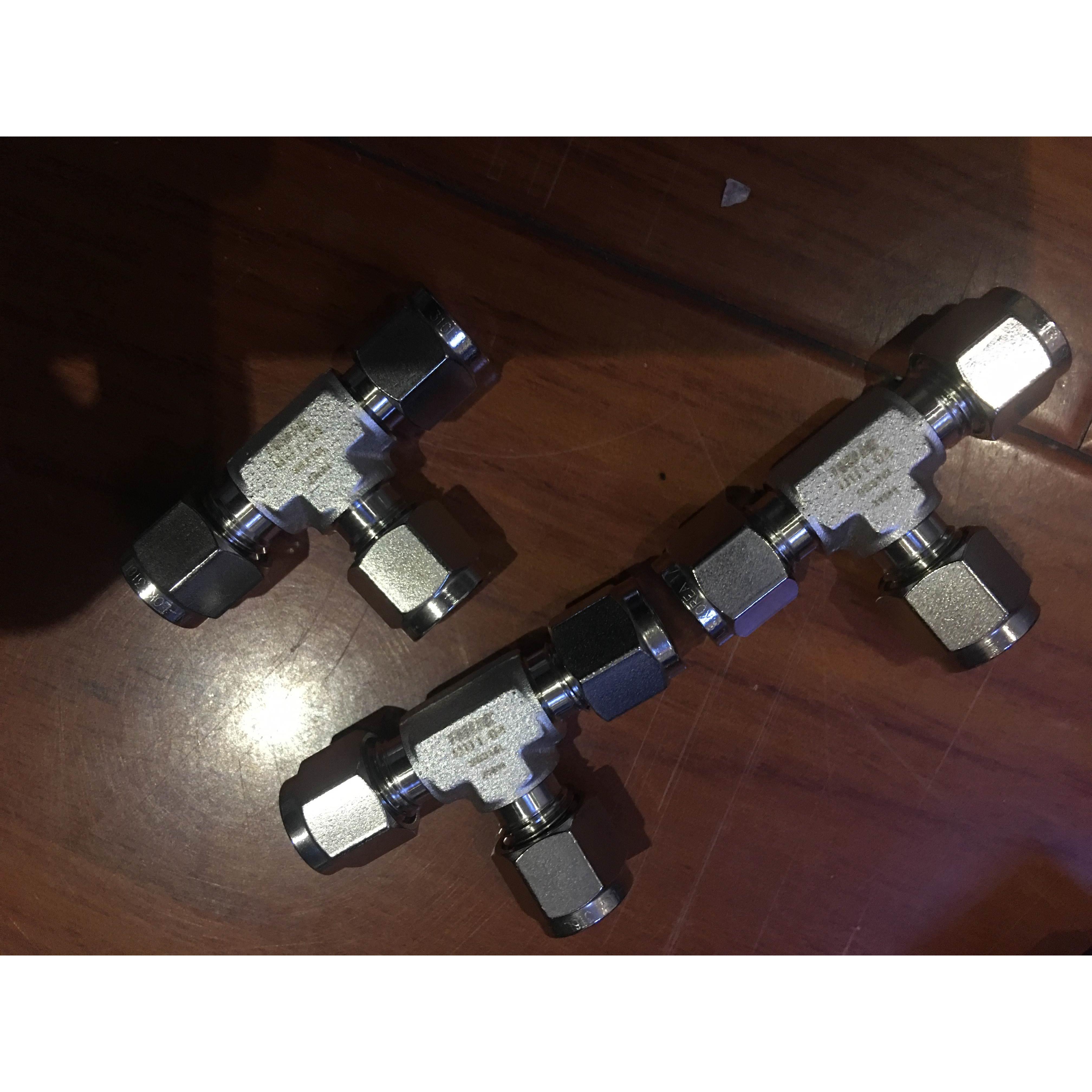 （议价）韩国 进口 UNILOK 不锈钢3161卡套式三通中间管接头UUT-0