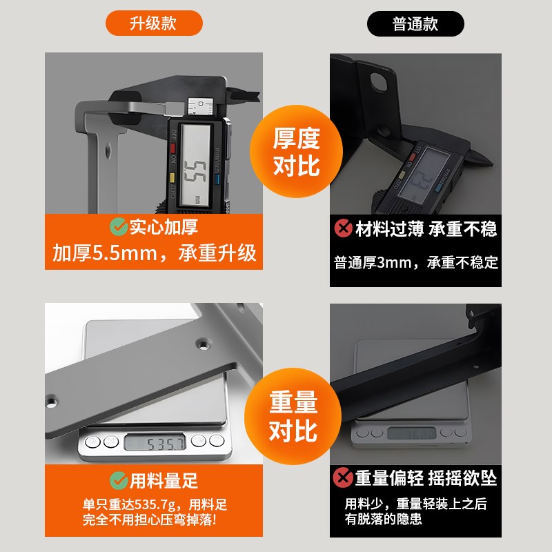 拍前询价三角支架墙上置r物架隐形木板托架支撑架墙壁挂厨房书议