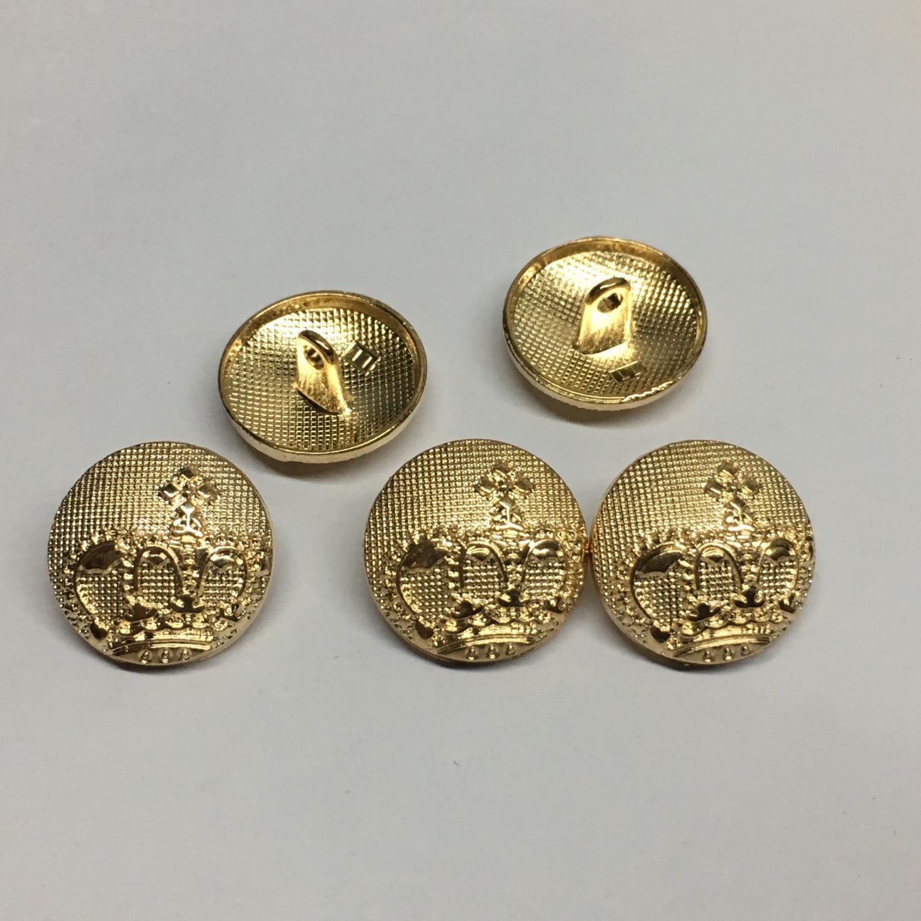 百搭时尚皇冠款包邮金色金属纽扣