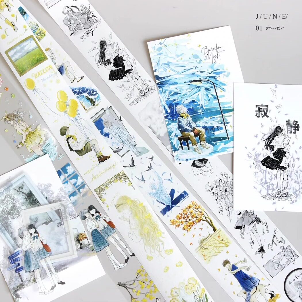 文艺小清新moodtape人物胶带分装