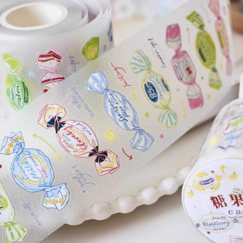 多弗集物糖果切膜贴纸卷便签