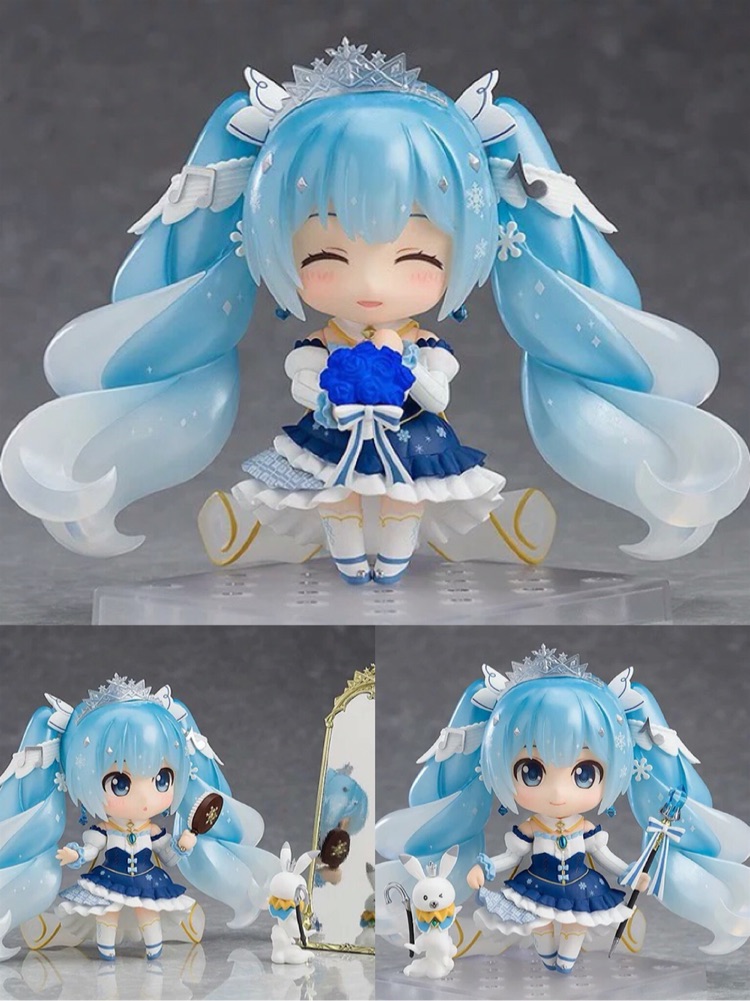 御宅手办 gsc 粘土人 初音未来 雪初音 2019 snow princess 公主