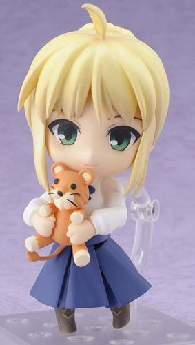 御宅手办GSC HJ限定 FATE FGO Saber 呆毛王 私服 粘土人手办
