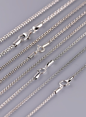 S925纯银复古爆谷链男女款项链