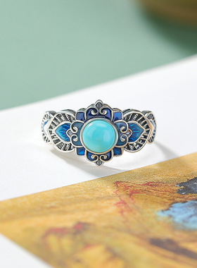 本月新品限时优惠绿松石戒指女