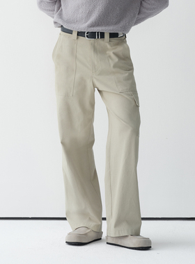 ROYA | 强捻新疆长绒棉人丝混纺筋骨感贴袋工装休闲裤