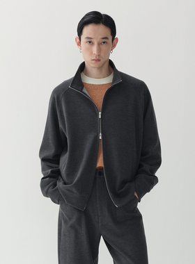 ROYA | 澳洲羊毛混纺插肩立领针织外套