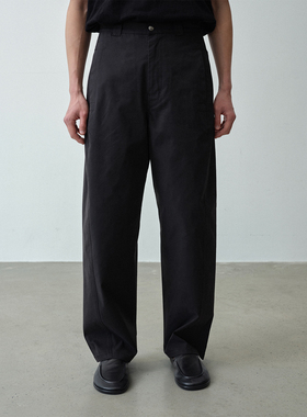 ROYA丨棉锦混纺扭缝弯刀休闲裤工装裤不对称口袋机能结构层次