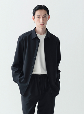 ROYA | 澳洲进口美利诺羊毛混纺巴素兰工艺小翻领简约衬衫