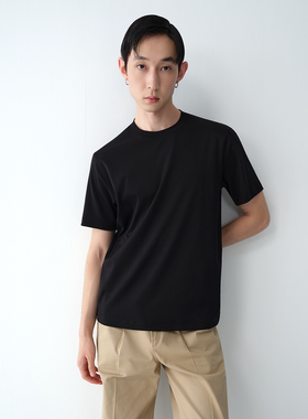 ROYA丨液氨长绒棉基础圆领短袖极简奢舒适百搭新疆长绒棉日本工艺