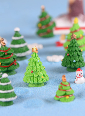 多款大号小号圣诞树创意微景观造景小摆件生态瓶雪景小树植物装饰