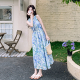 夏款新款上新【】2D037-8861-P135-K208蓝色碎花仙仙裙，女装连衣裙，2D037