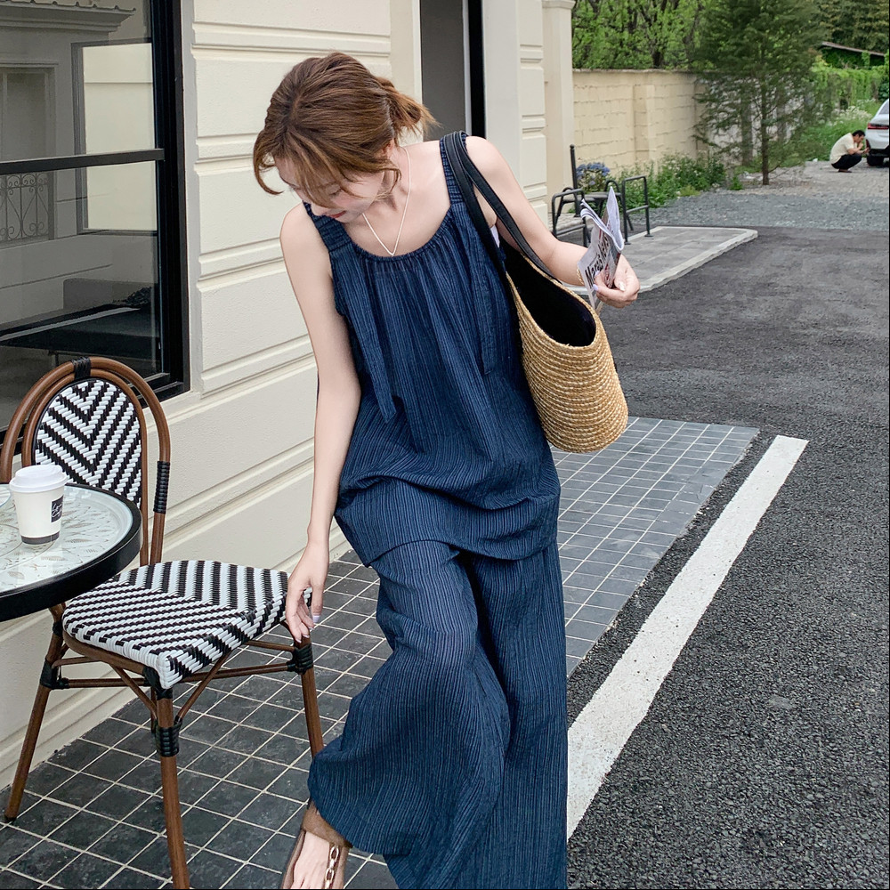 夏款新款上新【】2D037-8870-P155-K238松弛感背心套装,女装套装/套裙,2D037