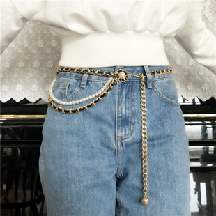 链条腰带女高级感小香风腰链配饰装饰西装外套配裙子牛仔裤带链子