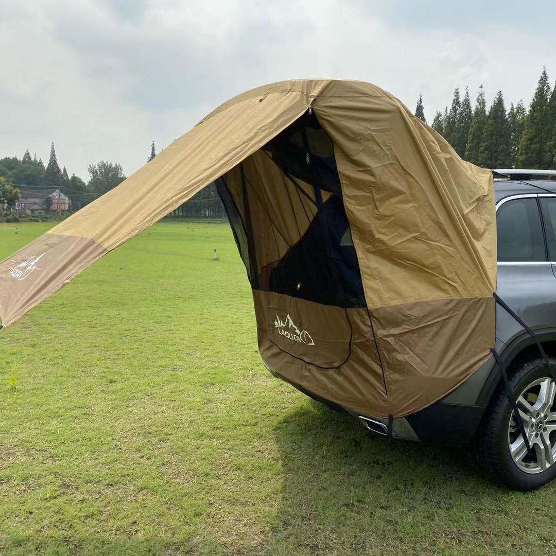 户外自驾游烧烤野营SUV汽车旅行帐篷遮阳防雨后备箱车尾延伸 帐篷