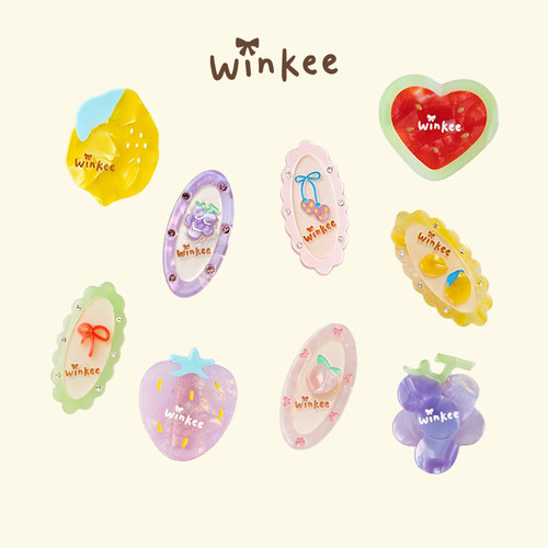 winkee宝宝醋酸水果发夹bb夹婴幼童刘海夹柠檬趣味宝宝发夹可爱