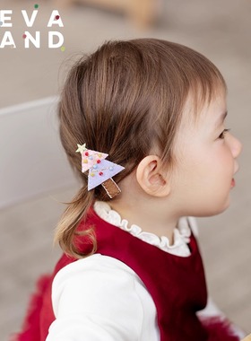 Levaland圣诞发饰bb夹婴童发夹毛毡雪人刘海夹边夹圣诞树可爱小童