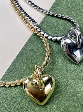 欧美外贸饰品时尚个性小众设计感爱心项链女锁骨链os