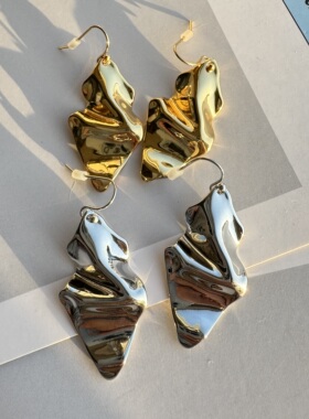 2026年新款耳环女小众欧美金属质感高级感不规则夸张冷淡风耳饰潮