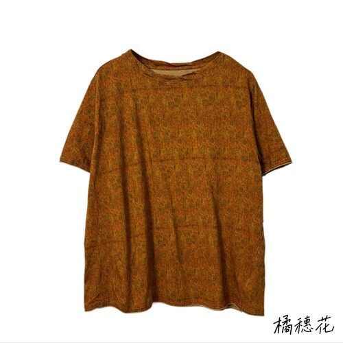 织厚原创设计圆领印花纯棉短袖T恤C0601