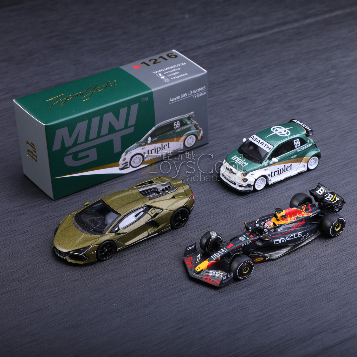 MINIGT 1216阿巴斯595 724红牛F1 1136兰博基尼1/64小比例合金车图片