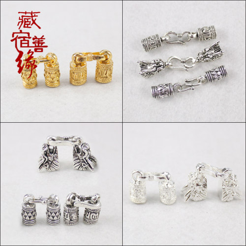 diy扣头六字真言红绳热销鸡血藤