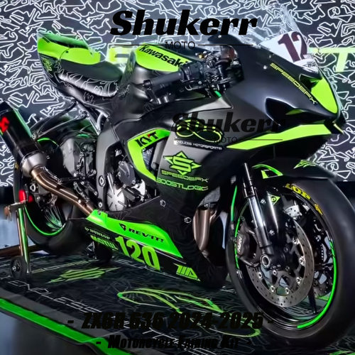 适用川崎忍者 Ninja ZX-6R 636 ZX6R 24-25款 磨砂黑绿 版画定制