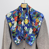 山花烂漫处 After 羊毛中方巾 绝美油画100澳洲羊毛围巾丝巾