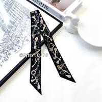 After2026 autumn, mulberry silk, real silk, long ribbon, TWILL, bag, silk scarf, hair band, small neckerchief, ribbon thumbnail 4