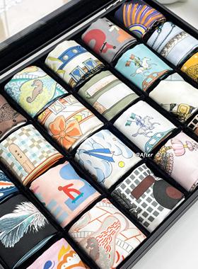 原创 盛宴 优雅骑士桑蚕丝真丝丝巾小飘带TWILL绑包丝巾丝带发带