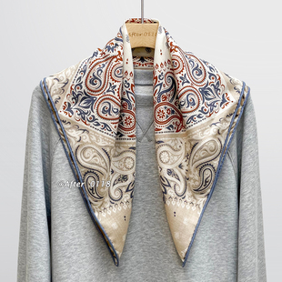 双面异色桑蚕丝围巾丝巾中方巾披肩 北美古典 After 真丝羊毛