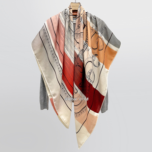 大方巾 老钱双面异色真丝羊毛围巾丝巾披肩 盛大庆典 After