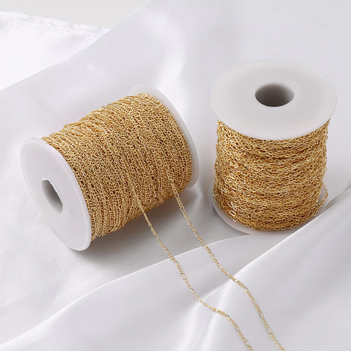 14k包金保色侧手工项链diy