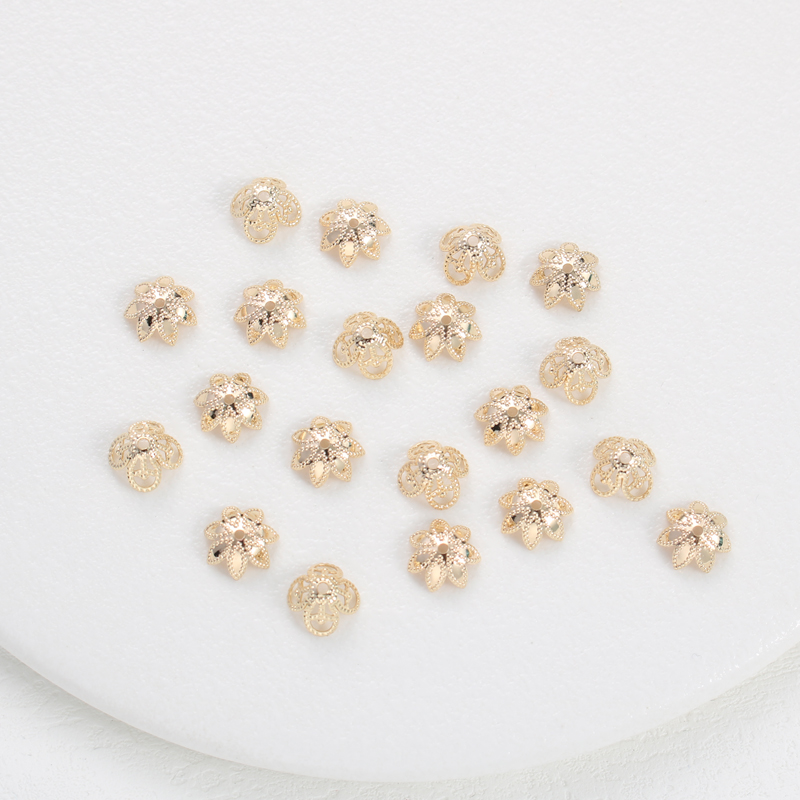 月亮饰品镀金14K保色花托